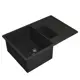 Мойка для кухни врезная Uperwood Quartz UPD-05 51x78 см глубина чаши 20 см кварцевый песок цвет черный матовый