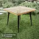 Стол садовый Aura 100x100x76 см сталь грано