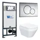 Комплект инсталляция с унитазом Weltwasser Mar JKS701507RD цвет белый