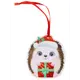 Подвесное украшение Ежик с подарком 7.6x6.7 см