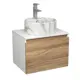 Комплект: тумба Bauedge Bau Dream Blackwood 60 1 ящик Раковина круглая накладная Element D41 мрамор смеситель Hotel Stil нерж сталь