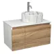 Комплект: тумба Bauedge Bau Dream Blackwood 80 BD2972 Раковина круглая накладная BAU Element D41 мрамор смеситель Hotel Dream нерж сталь