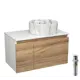 Комплект: тумба Bauedge Bau Dream Blackwood 80 BD2974 Раковина круглая накладная Element D41 мрамор выпуск клик клак белый
