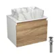 Комплект: тумба Bauedge Bau Dream Blackwood 60 BD2989 1 ящик раковина прямоугольная Cerama 48x37 мрамор выпуск клик клак черный