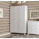 Шкаф распашной Шведский стандарт 132x215.5x64.6 см 3 двери ДСП цвет белый