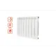 Радиатор секционный Bilux 500/85 8 секций боковое подключение биметалл белый
