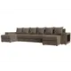 Диван Лига Диванов Дубай 110586R 352x90x163 см рогожка цвет коричневый