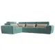 Диван Лига Диванов Лига-008 118705L 340x94x242 см велюр цвет бирюзовый/бежевый