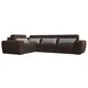 Диван Лига Диванов Лига-008 118798L 340x94x242 см рогожка цвет коричневый/серый