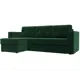 Диван Лига Диванов Принстон 110831L 244x85x150 см велюр цвет зеленый