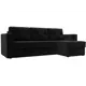 Диван Лига Диванов Принстон 110834 244x85x150 см велюр цвет черный