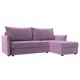 Диван Лига Диванов Лига-004 118442 226x85x140 см вельвет цвет фиолетовый