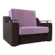Диван Лига Диванов Сенатор 119912 152x93x110 см вельвет цвет коричневый/фиолетовый