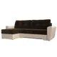 Диван Лига Диванов Амстердам 35177L 248x92x152 см вельвет цвет коричневый