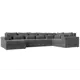 Диван Лига Диванов Майами 114788L 405x90x230 см рогожка цвет серый