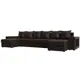 Диван Лига Диванов Дубай 31520R 352x90x163 см искусственная кожа цвет коричневый