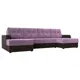 Диван Лига Диванов Эмир 110963 312x85x150 см вельвет цвет фиолетовый/коричневый