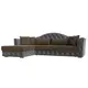 Диван Лига Диванов Артис 121623L 250x97x181 см рогожка цвет коричневый/серый