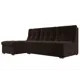 Диван Лига Диванов Релакс 114548L 230x100x175 см вельвет цвет коричневый