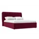 Кровать Лига Диванов Принцесса 120852 220x110x251 см вельвет цвет бордовый