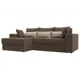 Диван Лига Диванов Майами 114931L 254x96x164 см рогожка цвет коричневый