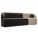 Диван Лига Диванов Лига-027 119504 257x82x97 см велюр цвет бежевый/коричневый
