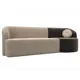 Диван Лига Диванов Лига-027 119510 257x82x97 см велюр цвет бежевый/коричневый