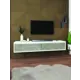 Тумба под телевизор Мебельнов Рим 00326 170x30x40 см ЛДСП цвет белый