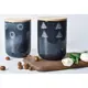 Набор кухонных баночек с узором Arya Home Nordic 2 предмета 2 персоны цвет синий
