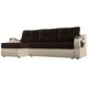 Диван Лига Диванов Меркурий 100365L 236x88x150 см вельвет цвет коричневый