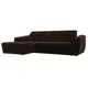 Диван Лига Диванов Мисандра 101813L 275x85x164 см вельвет цвет коричневый
