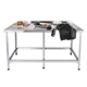Стол прямоугольный Veranda Стол производственный пристенный 150x60 см оцинкованная сталь цвет сталь