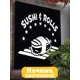 Панно настенное с подсветкой светодиодное Бруталити Arthur panno sushi - 1640 холодный белый (голубой) свет цвет черный