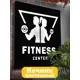 Панно настенное с подсветкой светодиодное Бруталити Arthur panno fitness center - 1622 холодный белый (голубой) свет цвет черный