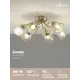 Люстра потолочная Moderli Sandy V10819-6c 6 ламп 15 м² цвет золотой
