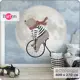 Фотообои флизелиновые Barton wall Луна-Медведь-Цирк-Велосипед 400x270 см K27404-C