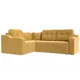 Диван Лига Диванов Кембридж 108819L 251x90x185 см вельвет цвет желтый