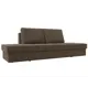 Диван Лига Диванов Сплит 101964 242x84x92 см рогожка цвет коричневый