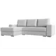 Диван Лига Диванов Дрезден 111809L 283x93x177 см искусственная кожа цвет белый