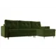 Диван Лига Диванов Белфаст 112243 225x93x148 см вельвет цвет зеленый