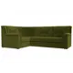 Диван Лига Диванов Карелия 113353L 240x90x170 см вельвет цвет зеленый