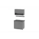 Кухонный гарнитур Furniture Integration Энни 100x210x60 см ЛДСП цвет графитовый серый, черный