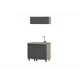Кухонный гарнитур Furniture Integration Этна Софт 100x210x60 см ЛДСП цвет графитовый серый