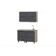 Кухонный гарнитур Furniture Integration Этна Софт 130x210x60 см ЛДСП цвет графитовый серый