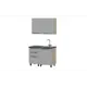 Кухонный гарнитур Furniture Integration Этна Софт 110x210x60 см ЛДСП цвет светло-серый