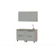 Кухонный гарнитур Furniture Integration Этна Софт Грей Гиза 140x210x60 см ЛДСП цвет светло-серый