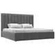 Кровать Лига Диванов Афродита 120623 215x130x213 см рогожка цвет серый
