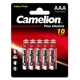Батарейка Camelion Plus алкалиновая LR03 AAA 10 шт.