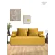 Раскладной диван Cityhd прямой 187x63x84 см велюр цвет горчичный Диван_Берн_горчичный