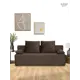 Раскладной диван Cityhd прямой 187x63x84 см велюр цвет коричневый Диван_Берн_коричневый